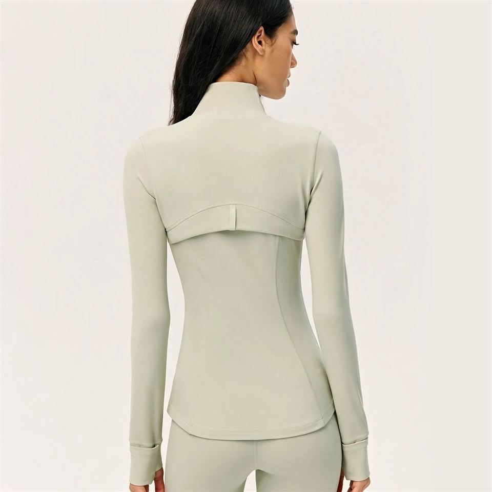 Double 6 Lycra Waist-Cinching Yoga Jacket suppliers