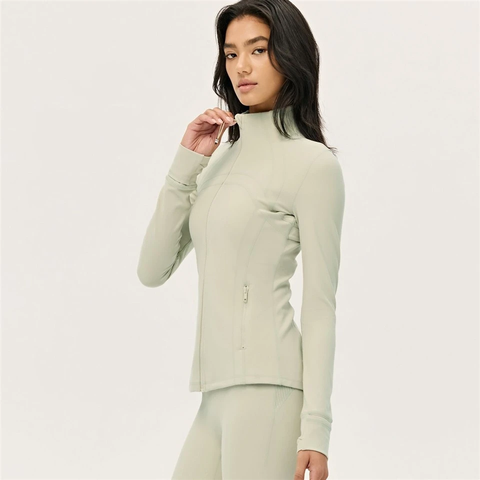 Double 6 Lycra Waist-Cinching Yoga Jacket factory