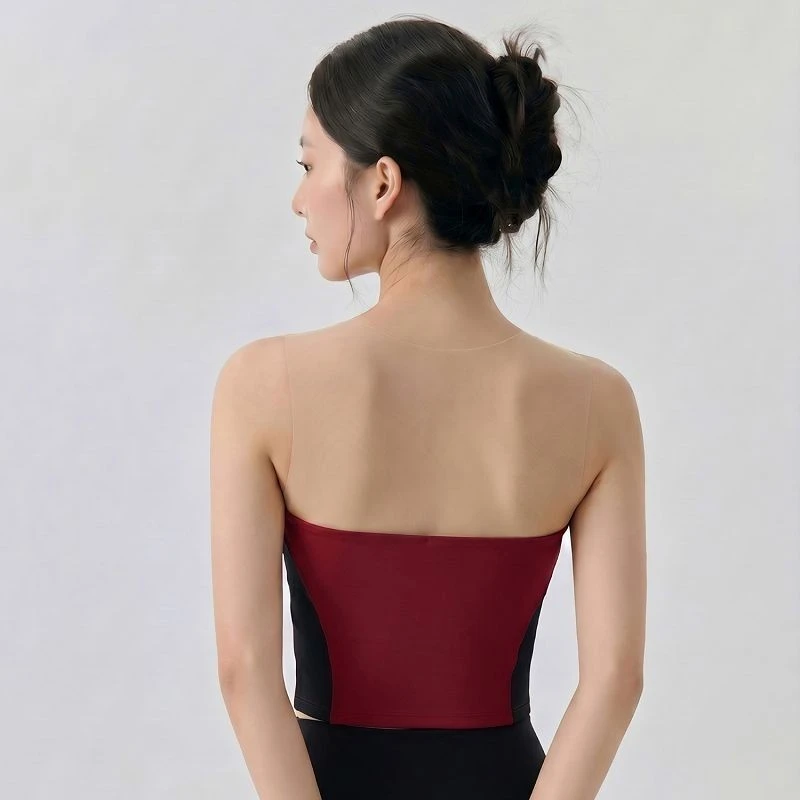 Mesh-Paneled Strapless Sports Vest factory