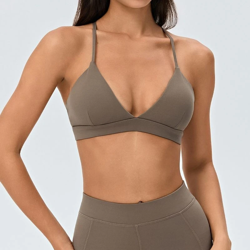 Neck-hanging Thin Shoulder Strap Sports Bra