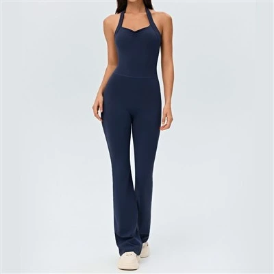 Heart-shaped Neckline, Halter Neck, Slightly Flared One-piece Dress