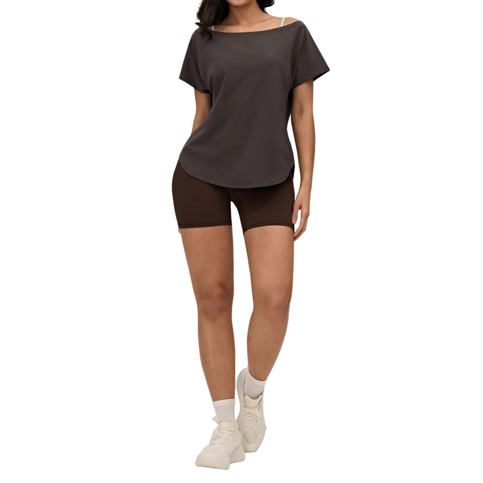 Yoga Top With Asymmetrical Neckline high quality